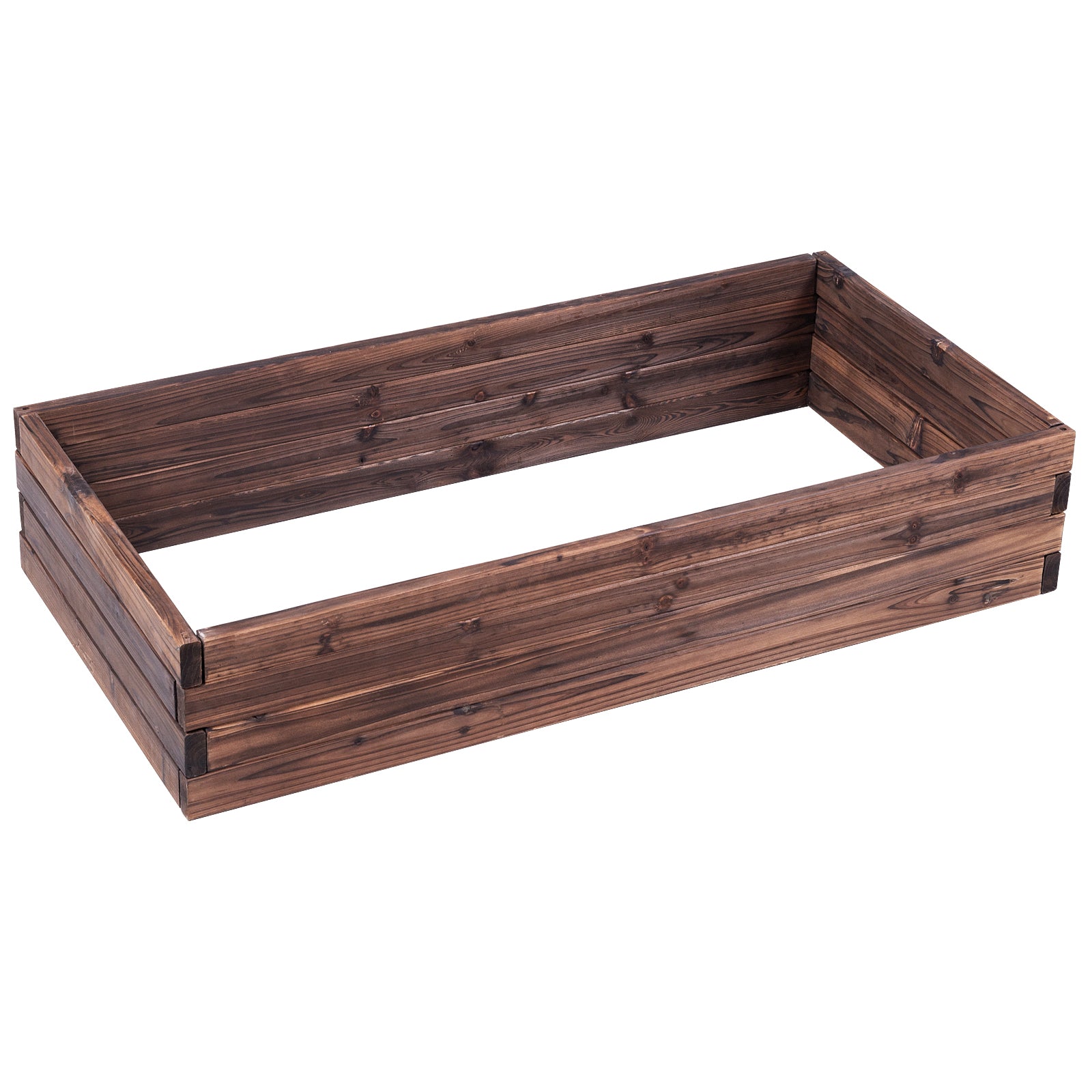 Wood Outdoor Patio Vegetable Flower Rectangular Planter