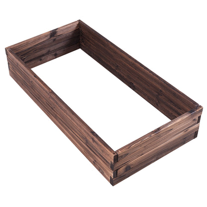 Wood Outdoor Patio Vegetable Flower Rectangular Planter