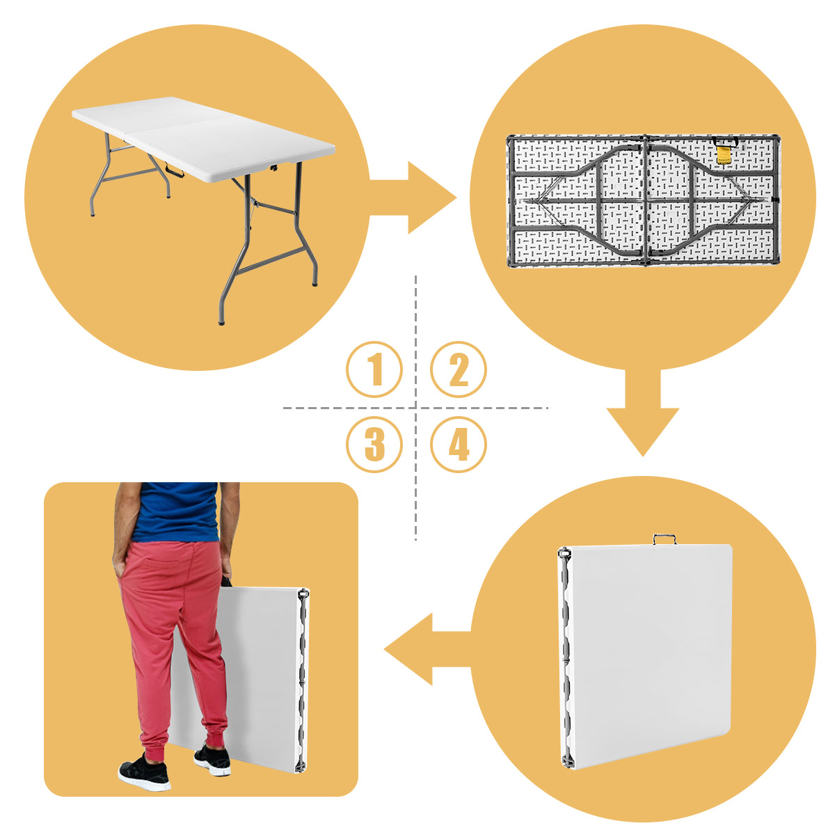 Folding Picnic Table for Outdoors