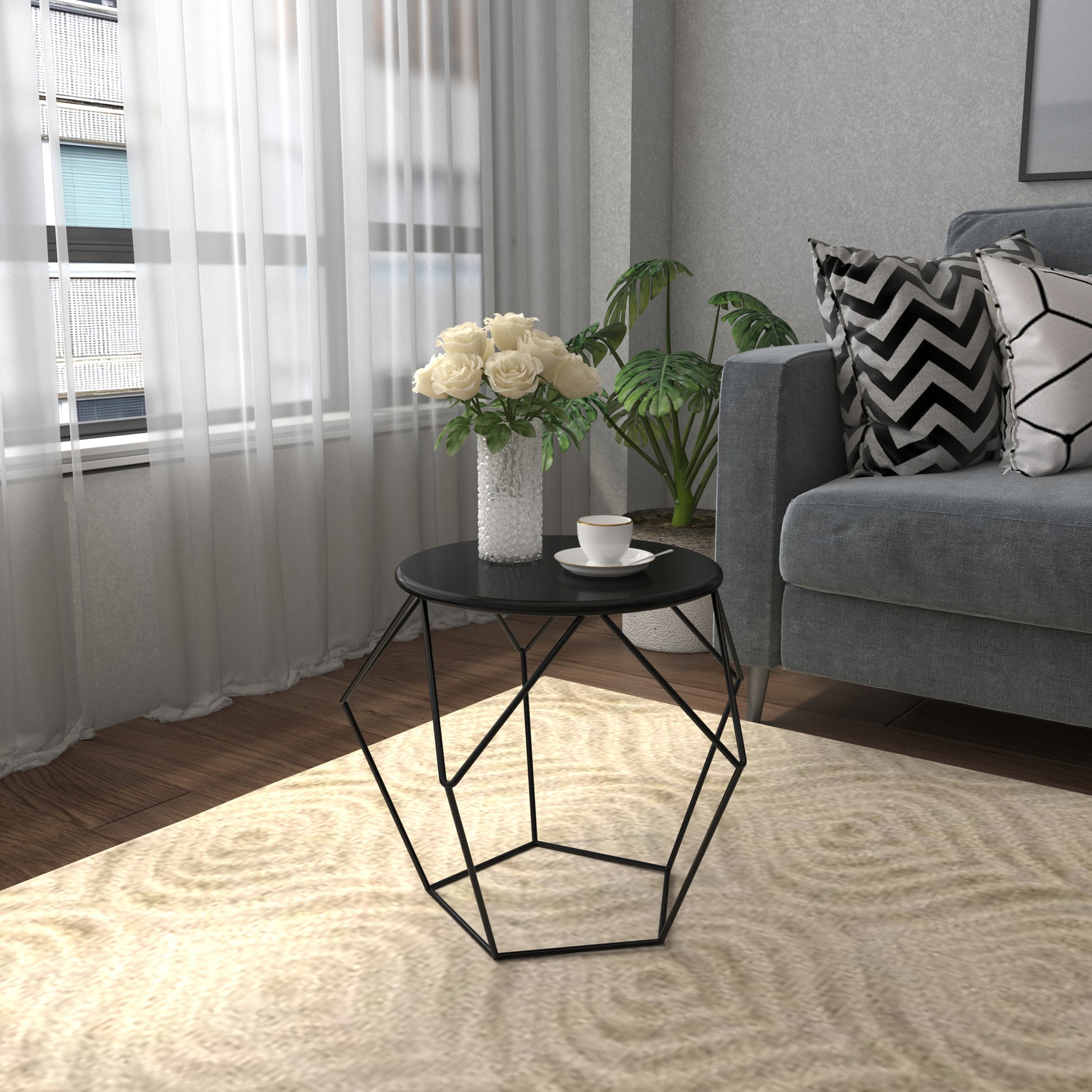 HOMCOM Coffee Table Side Table End Table Home Living Room Bed Room Furniture Modern Nordic Minimalist Style