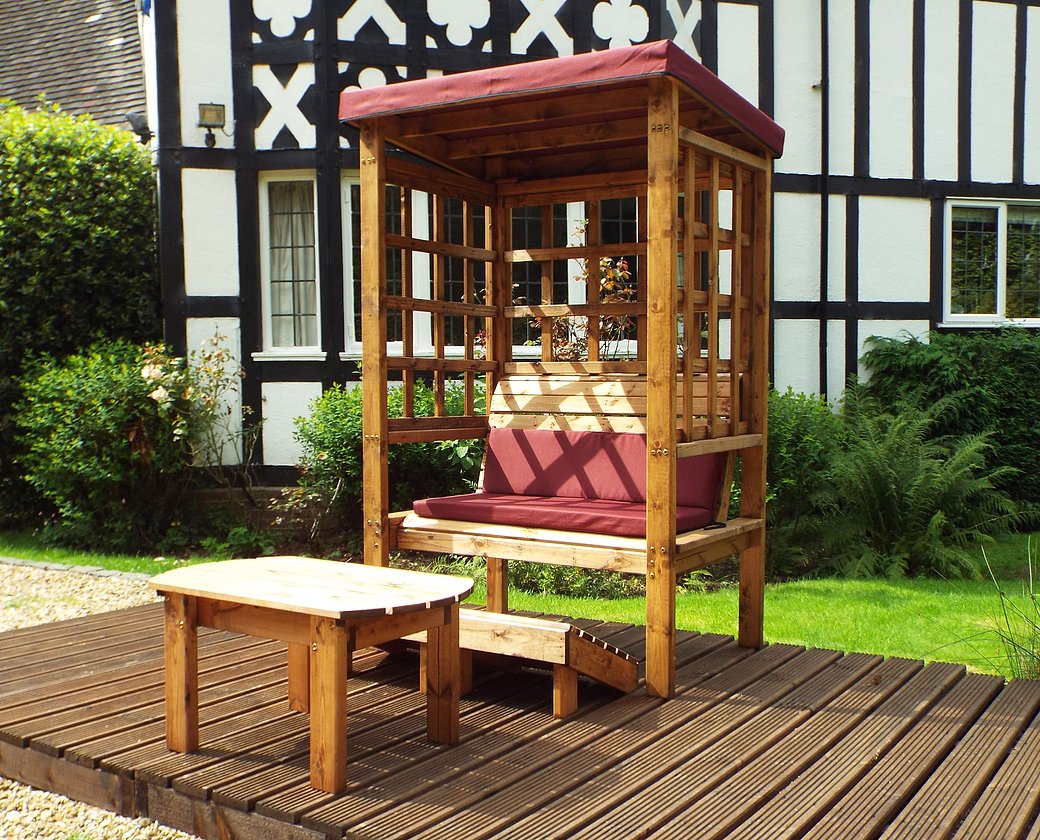 Bramham 2 Seat Arbour Burgundy