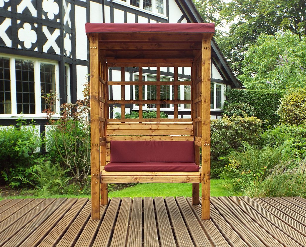 Bramham 2 Seat Arbour Burgundy