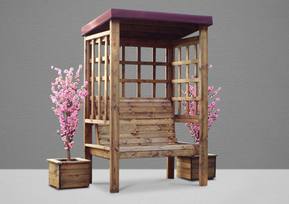 Bramham 2 Seat Arbour Burgundy