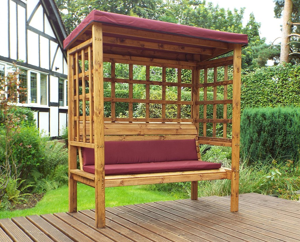 Bramham 3 Seat Arbour Burgundy