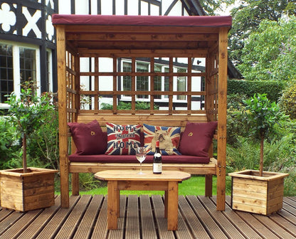 Bramham 3 Seat Arbour Burgundy