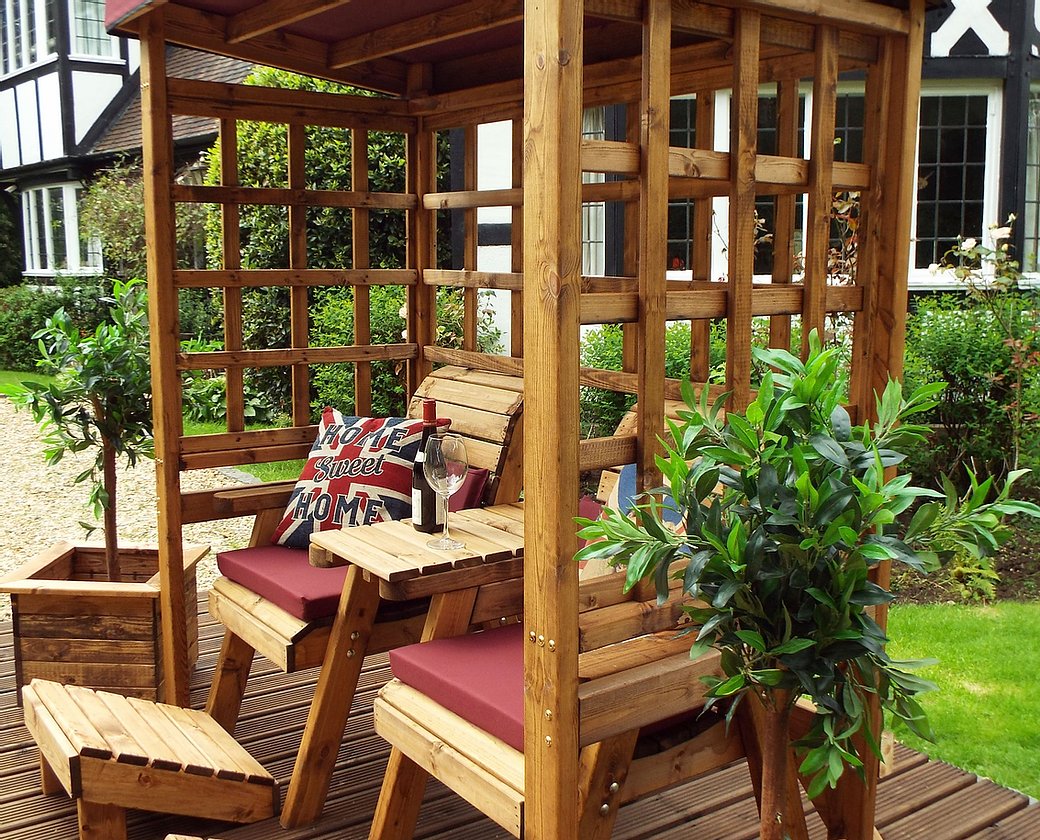 Henley Twin Seat Arbour Burg