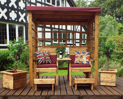 Henley Twin Seat Arbour Burg