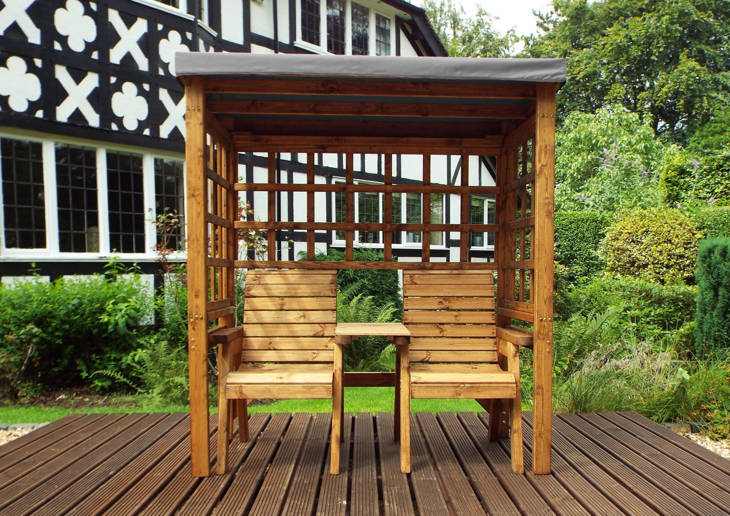 Henley Twin Seat Arbour Grey