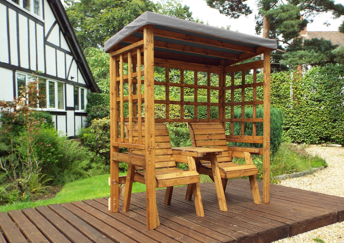 Henley Twin Seat Arbour Grey