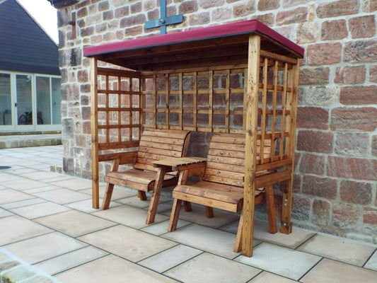 Relax in Style with the Grand Henley Twin Arbour Burgundy