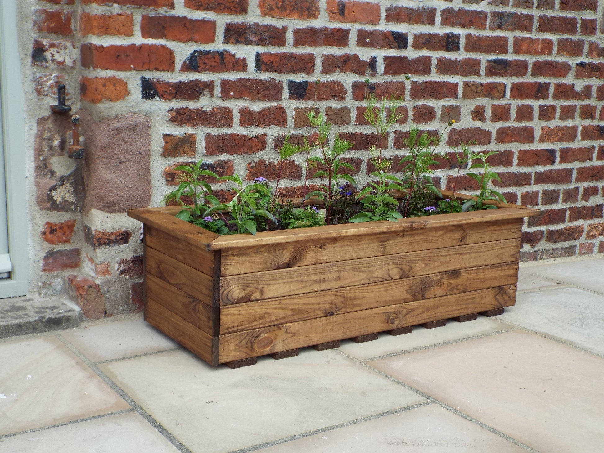 Elegant & Durable Wooden Trough Planters for Your Garden