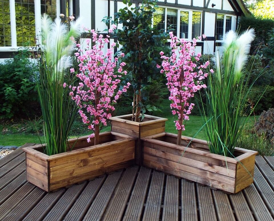 Transform Your Space with Elegant Corner Planter Set