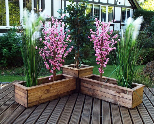 Transform Your Space with Elegant Corner Planter Set