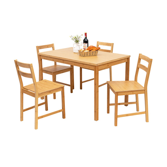  Pieces Dining Room Set with Non-slip Foot Pads-Natural