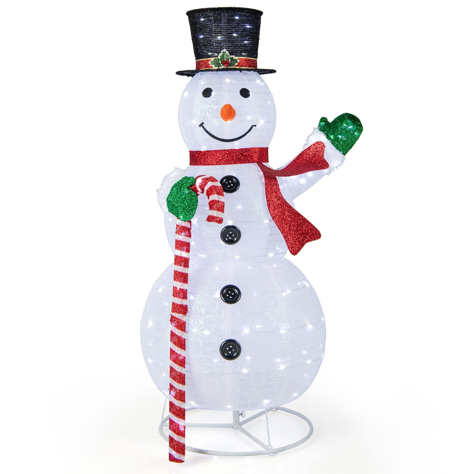 150 cm Lighted Pop-up Snowman with 180 LED Lights