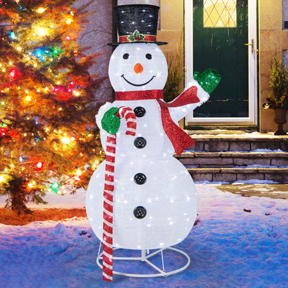 150 cm Lighted Pop-up Snowman with 180 LED Lights