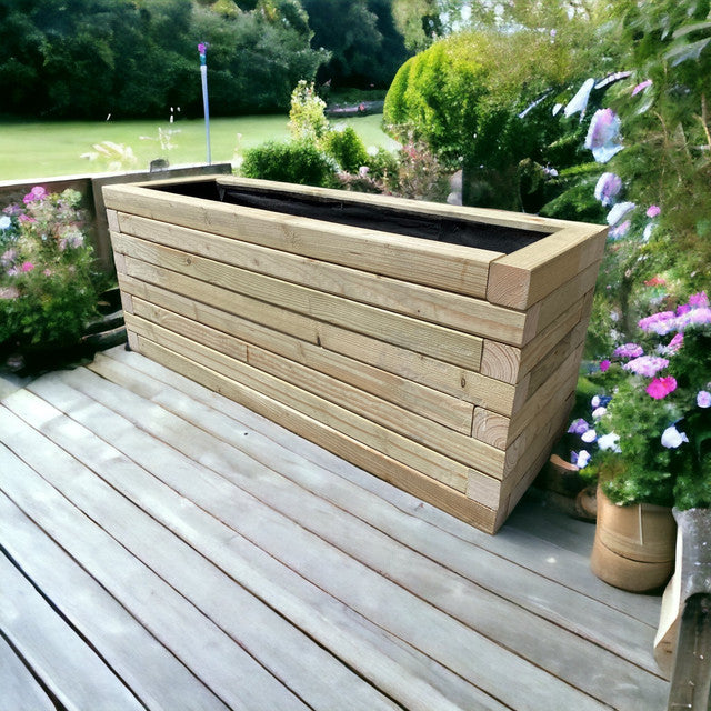 40 x 40 Garden Planters | Somerset Planters | Wooden Planters | Bespokeoutdoor | Wooden Trough Planters