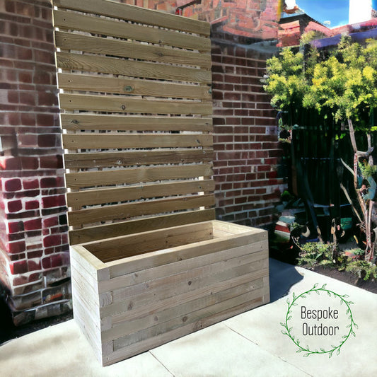 120 x 40 Garden Planters | Somerset Planter and Trellis Combination | Planter With Trellis | Bespokeoutdoor | Garden Trellis