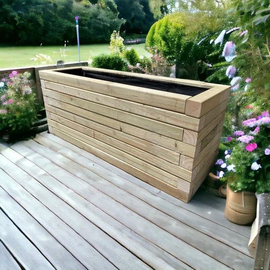 210 x 40 Garden Planters | Somerset Planters | Wooden Planters | Bespokeoutdoor | Wooden Trough Planters