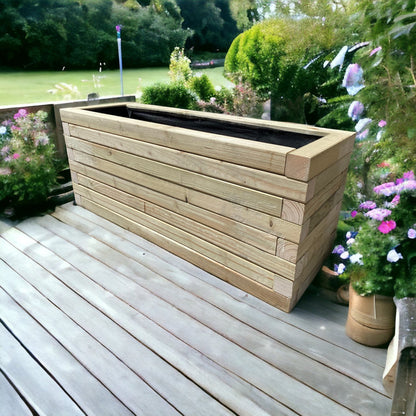 60 x 40 Garden Planters | Somerset Planters | Wooden Planters | Bespokeoutdoor | Wooden Trough Planters