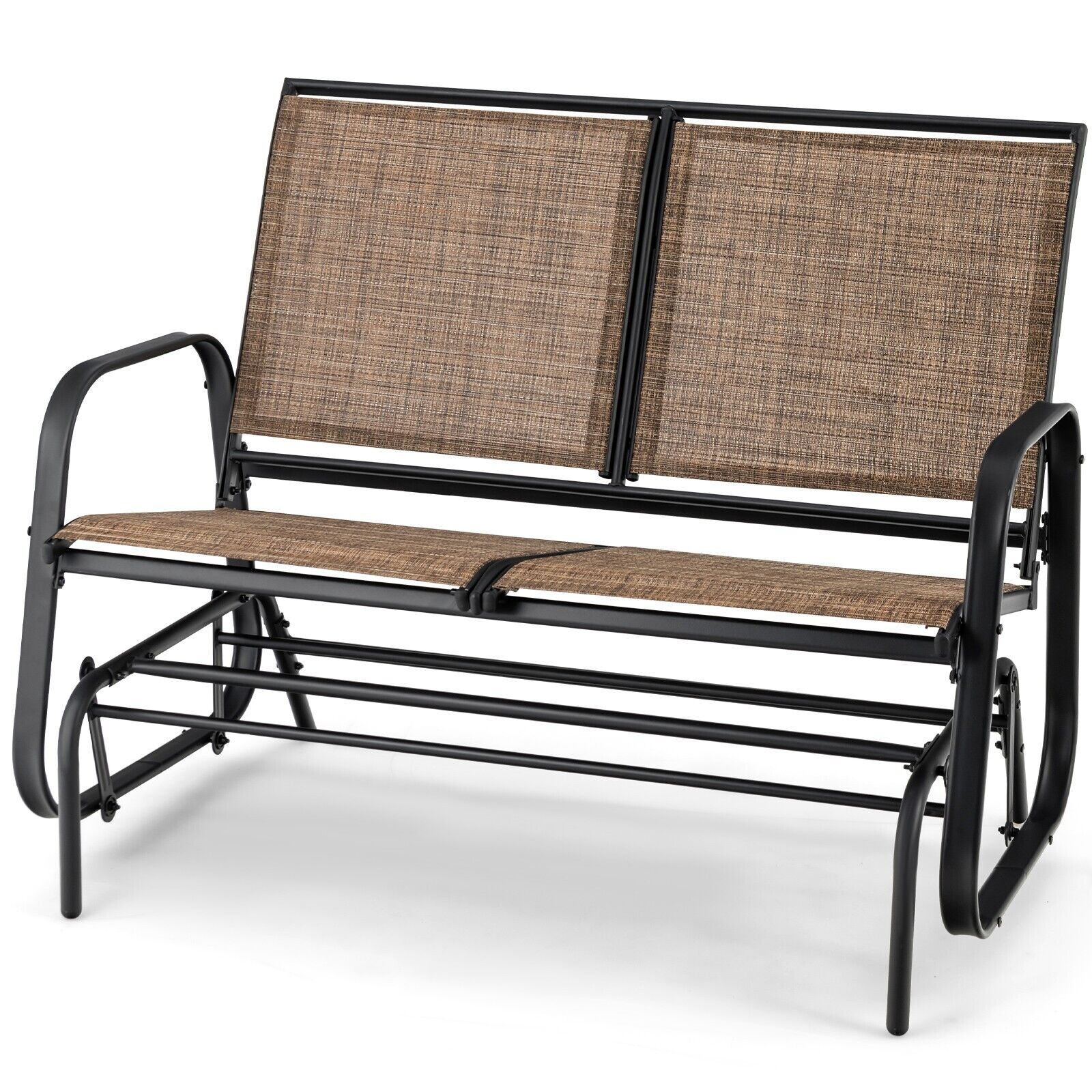 2 Seater Outdoor Glider Bench for Porch Backyard and Poolside