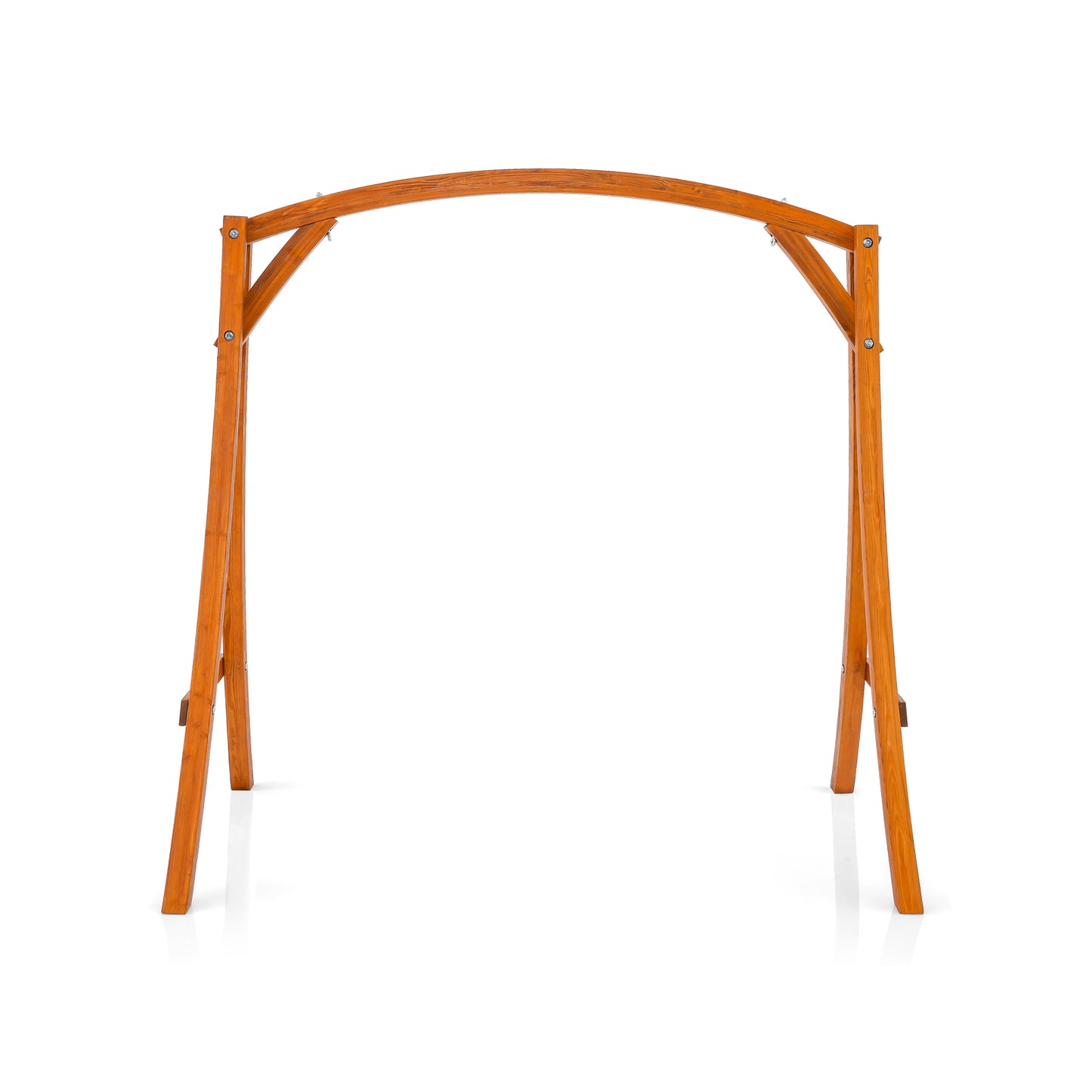 Patio Wood Swing Frame with Curved Arc Top