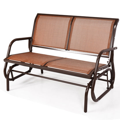 Outdoor Swing Glider Chair with Spacious Space-Brown