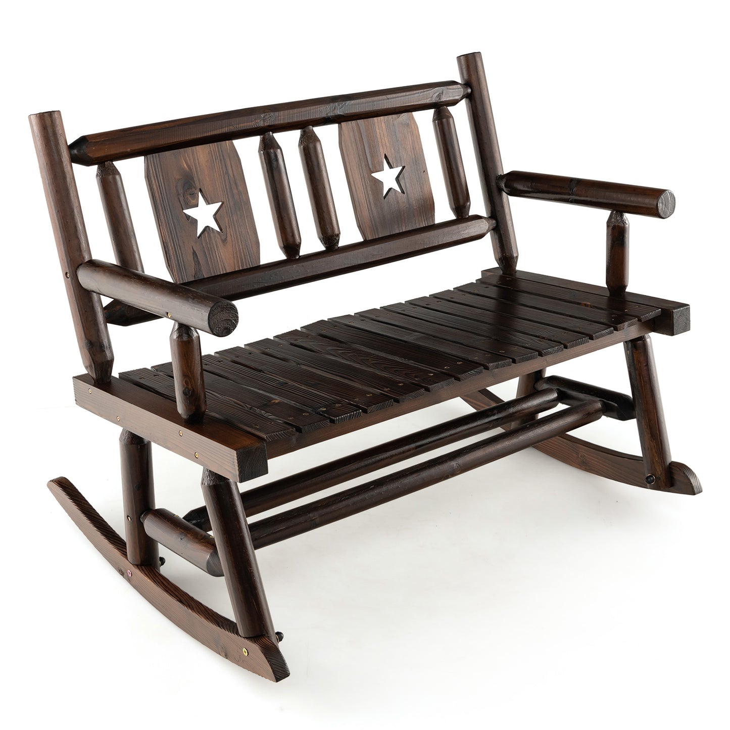 Patio Rocking Bench 2-Person Rocker Chair