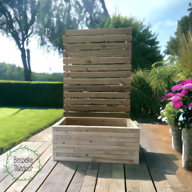 90 x 40 Garden Planters | Somerset Planter and Trellis Combination | Planter With Trellis | Bespokeoutdoor | Garden Trellis