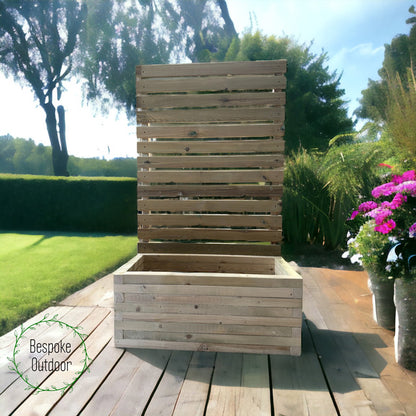 150 x 40 Garden Planters | Somerset Planter and Trellis Combination | Planter With Trellis | Bespokeoutdoor | Garden Trellis