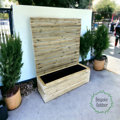 180 x 40 Garden Planters | Somerset Planter and Trellis Combination | Planter With Trellis | Bespokeoutdoor | Garden Trellis