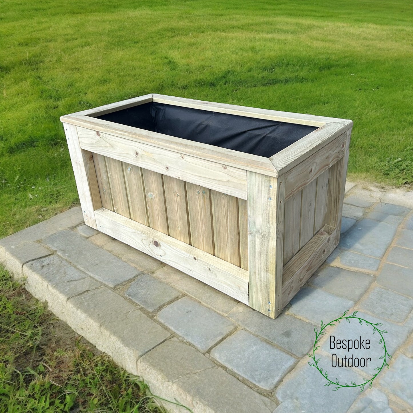 70 x 70 Garden Planters | Chiltern Planters | Wooden Planters | Bespokeoutdoor | Wooden Trough Planters