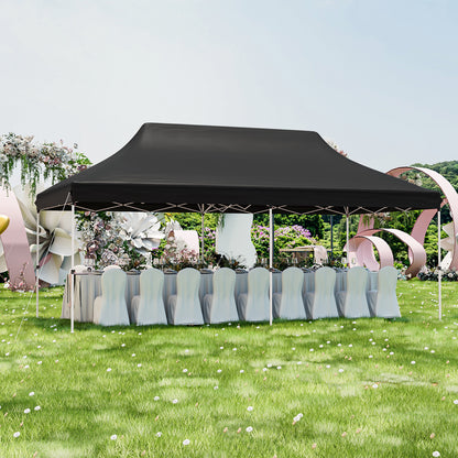 300 x 600 cm Pop-up Canopy Tent with Carrying Bag-Black