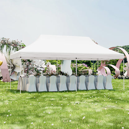 300 x 600 cm Pop-up Canopy Tent with Carrying Bag-White