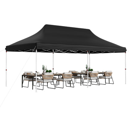 300 x 600 cm Pop-up Canopy Tent with Carrying Bag-Black