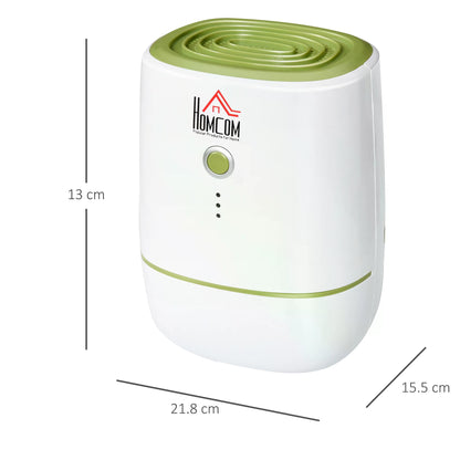 HOMCOM 500ML Portable Small Dehumidifier Auto Shut Off Silent Moisture Air Cleaner for Bedroom, Bathroom, Living Room, RV