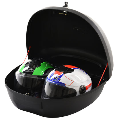 HOMCOM 48L Motorcycke Trunk Travel Luggage Storage Box, Can Store Helmet