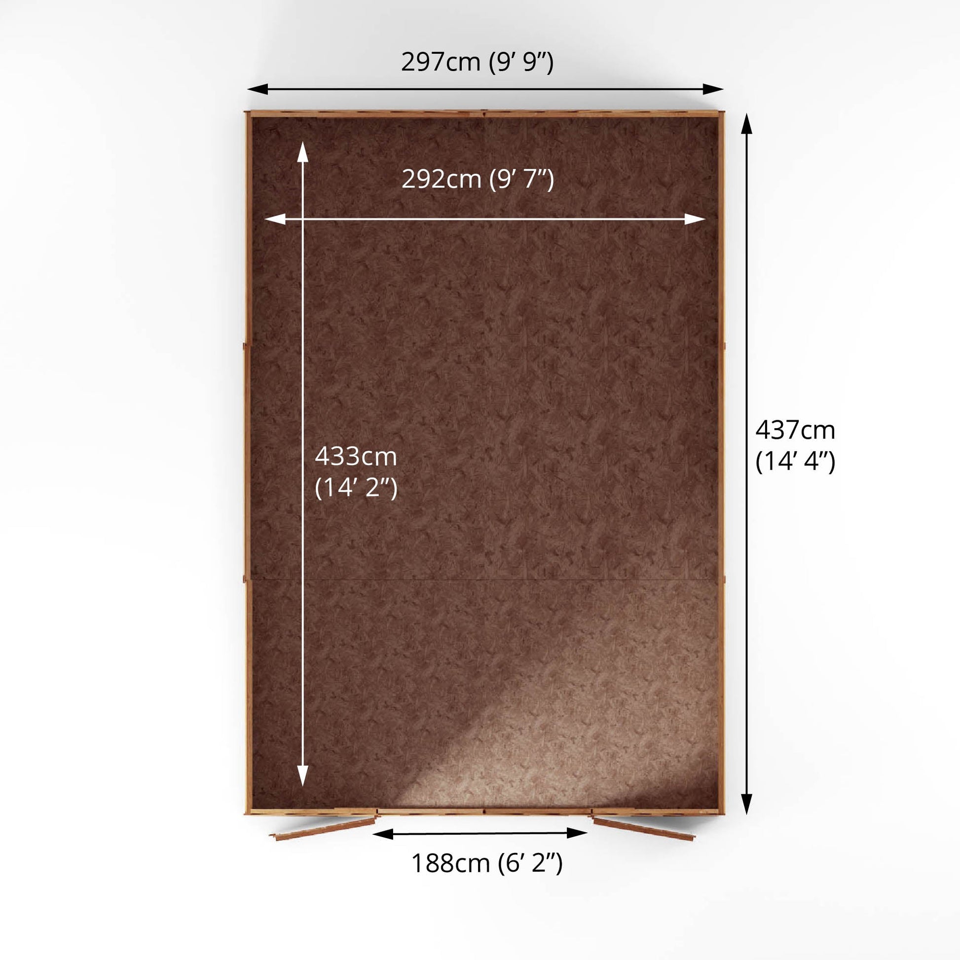 15 X 10 Overlap Apex Shed