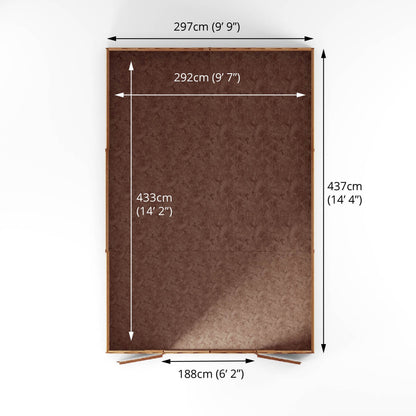 15 X 10 Overlap Apex Shed