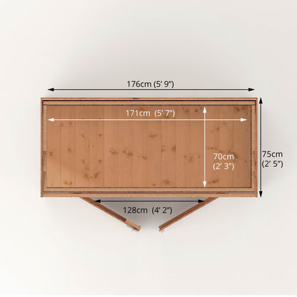 6 X 2'6 Tongue & Groove Pent Storage