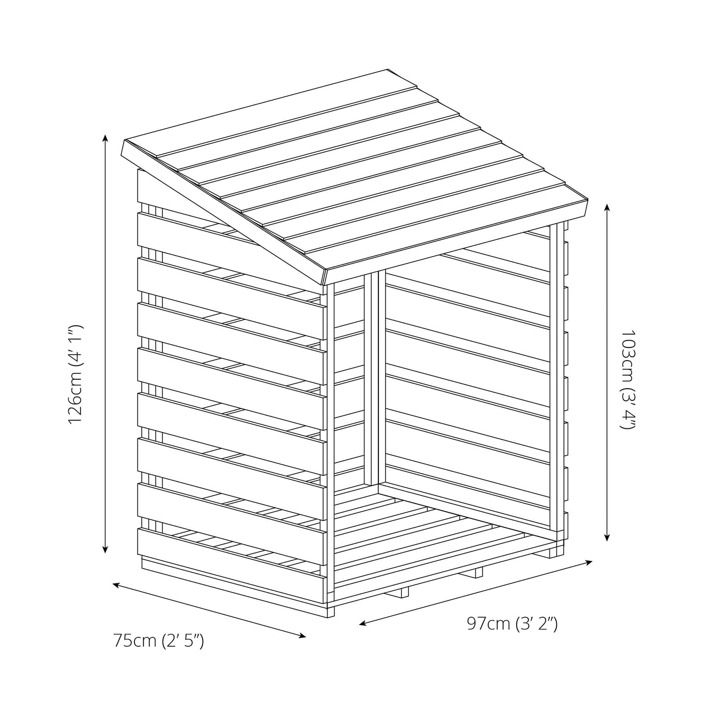 Pressure Treated Single Log Store