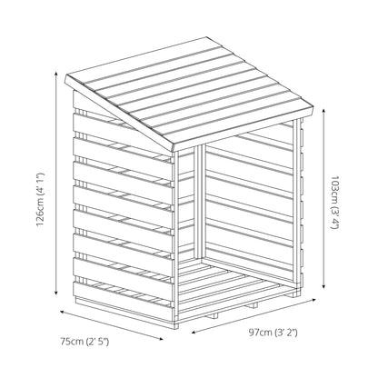 Pressure Treated Single Log Store