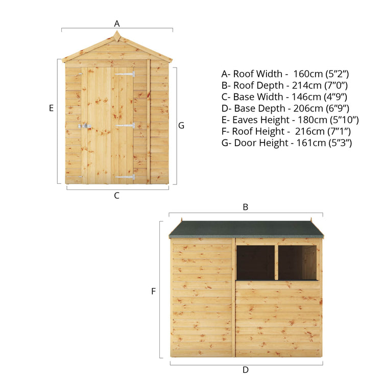 7 X 5 Shiplap Apex