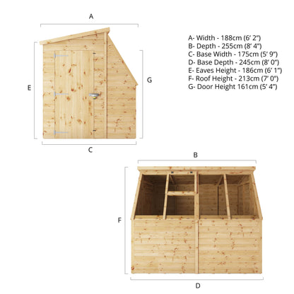 8 X 6 Premium Potting Shed