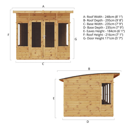 8 X 8 Premium Helios Summerhouse