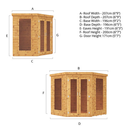 7 X 7 Premium Corner Summerhouse