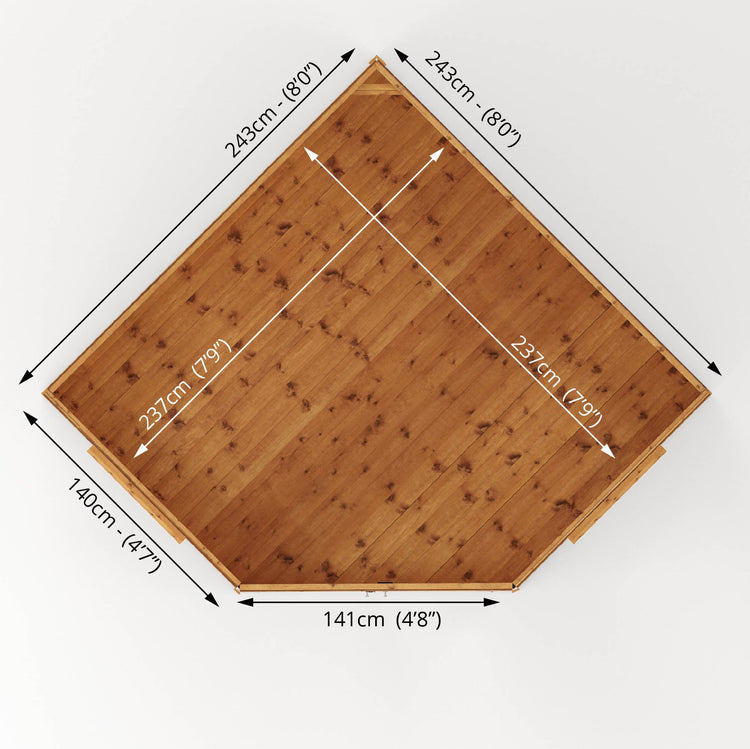 8 X 8 Premium Corner Summerhouse