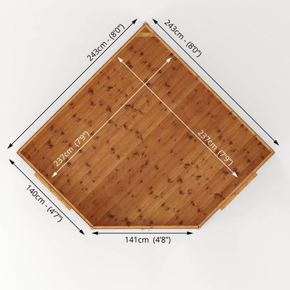8 X 8 Premium Corner Summerhouse