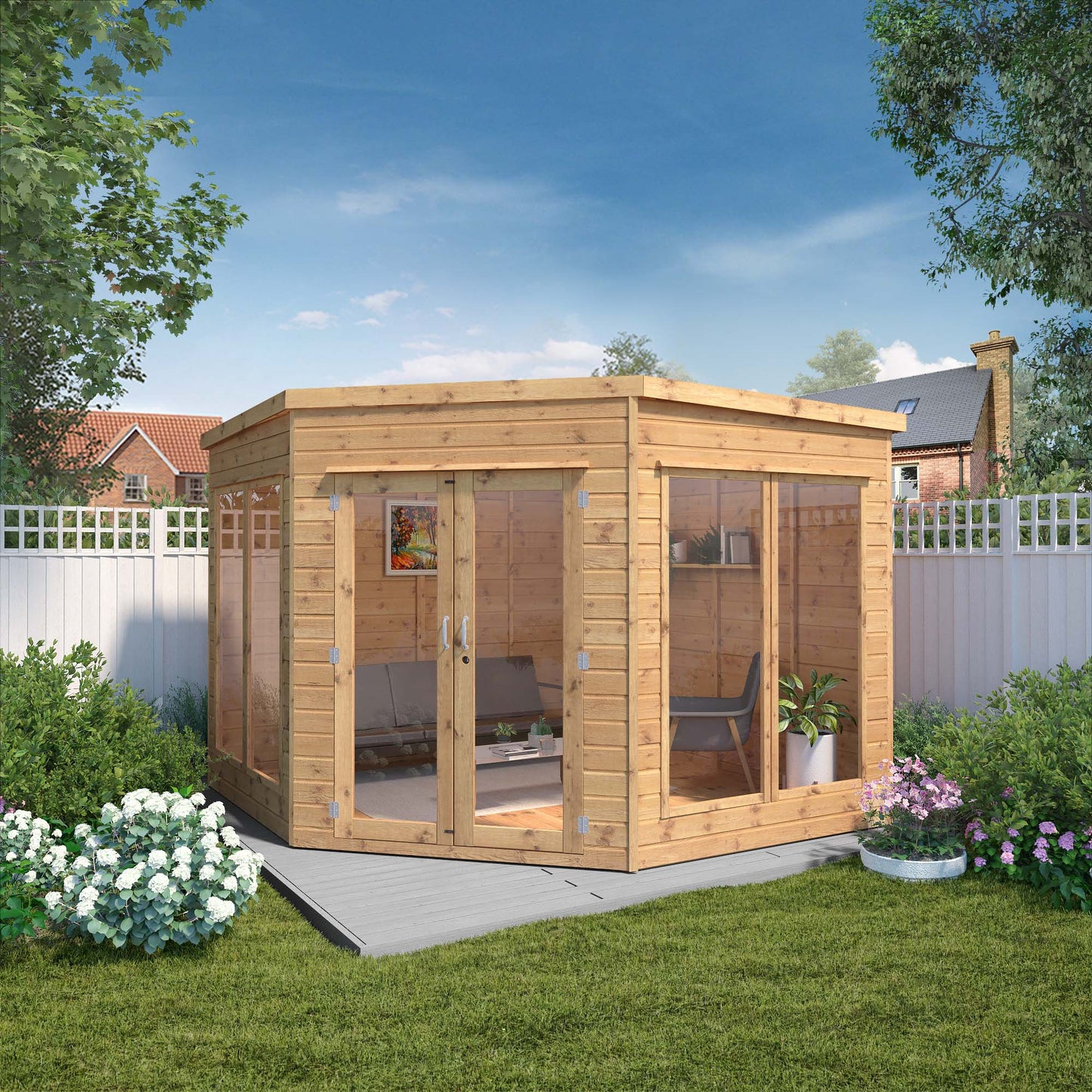 9 X 9 Premium Corner Summerhouse