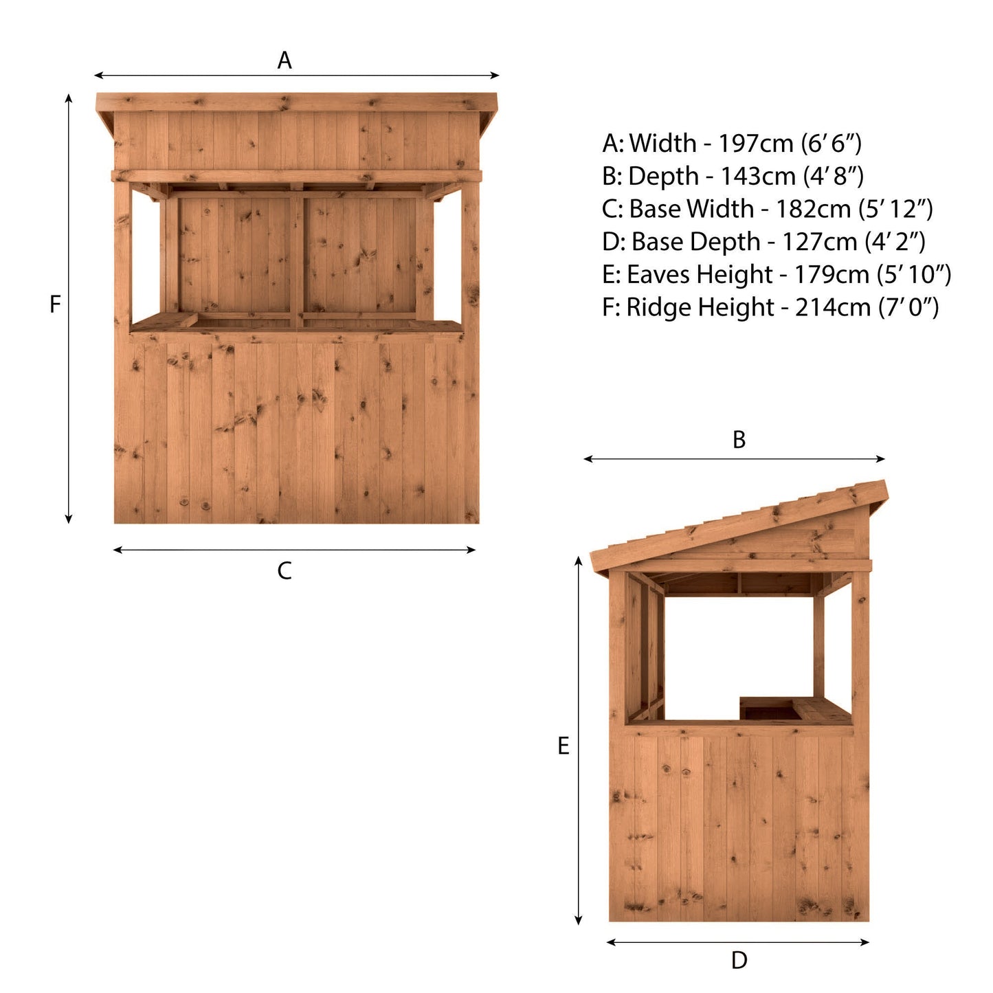 Premium 6 X 4 Pressure Treated Garden Bar